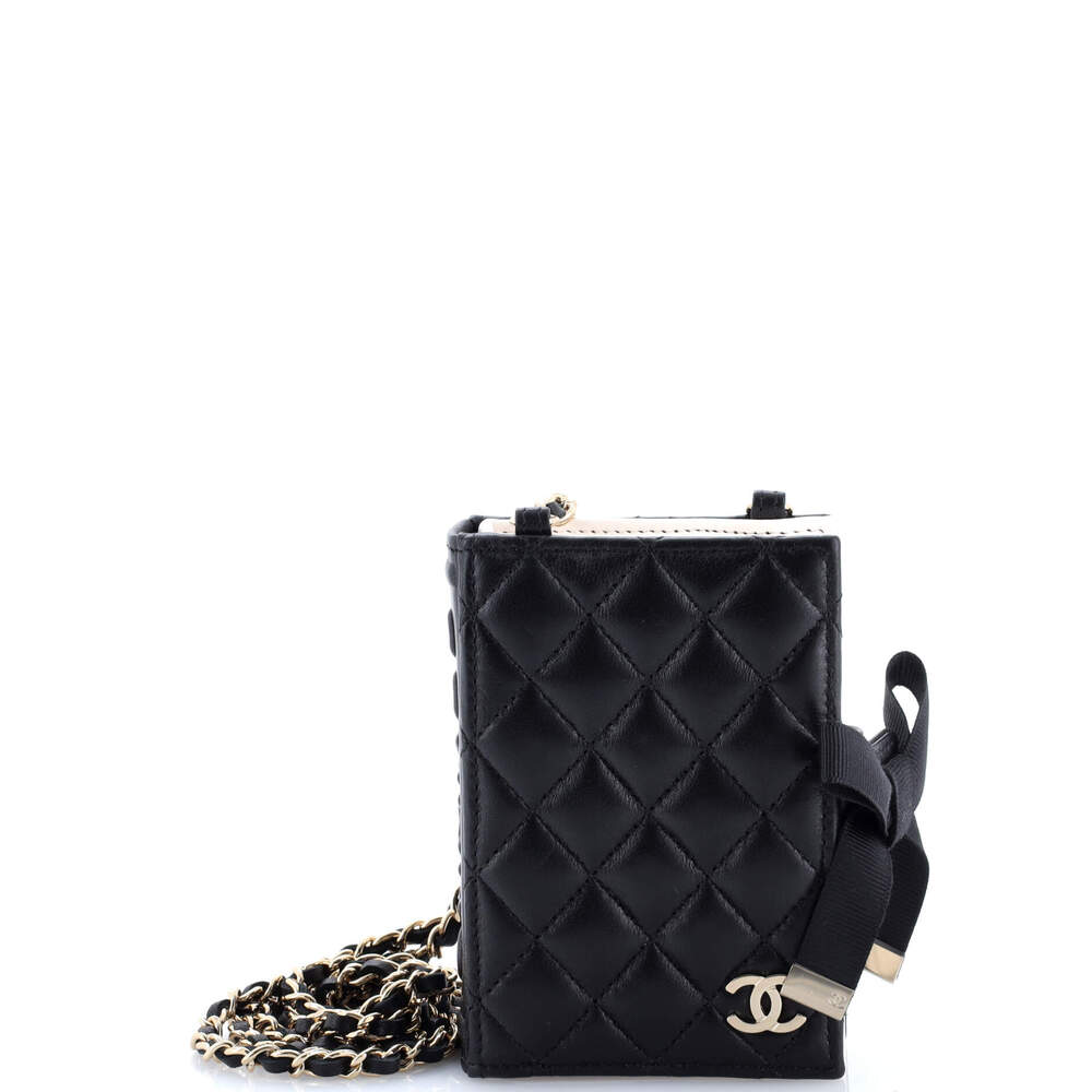 Chanel Cc Book Card Holder With Chain #186840C38B